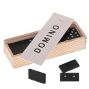 Domino drewniane klocki gra rodzinna + pudełko