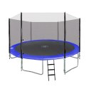 Trampolina ogrodowa 366cm 12FT dla dzieci Niebieski + Akcesoria