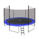 Trampolina ogrodowa 366cm 12FT dla dzieci Niebieski + Akcesoria