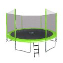 Trampolina ogrodowa 366cm 12FT dla dzieci Zielony + Akcesoria