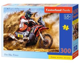 CASTORLAND Puzzle 300 elementów Dirt Bike Power - Motocyklista 8+