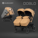 EURO-CART Wózek spacerowy bliźniaczy DOBLO CAMEL