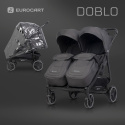 EURO-CART Wózek spacerowy bliźniaczy DOBLO IRON