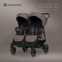 EURO-CART Wózek spacerowy bliźniaczy DOBLO TAUPE