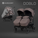 EURO-CART Wózek spacerowy bliźniaczy DOBLO TAUPE