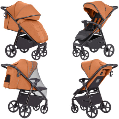 WÓZEK CARRELLO BRAVO PLUS 2024 TANGO ORANGE AMORTYZACJA + AKCESORIA