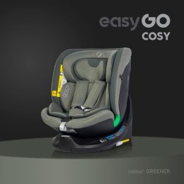 NOWOŚĆ! FOTELIK SAMOCHODOWY EASYGO COSY OBROTOWY 360° GREENER dla dzieci 40-150 cm (0-36 kg)