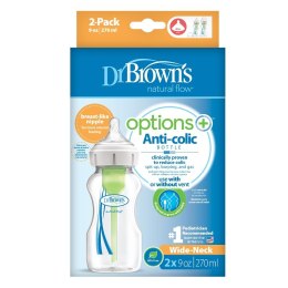 Dr.Browns WB92600 Butelka szeroka szyjka 270 ml PP OPTIONS PLUS 2 PAK